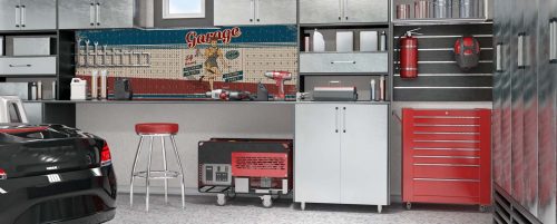 Workerwall Werkstattwände - Rockabilly Custom Parts - Werkstattbeispiel 1