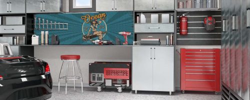 Workerwall Werkstattwände - Rockabilly Ocean Spirit - Werkstattbeispiel 1