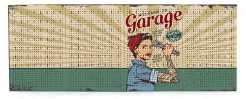 Workerwall Werkstattwände - Rockabilly Welcome to Garage
