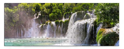 Workerwall Werkstattwände - Waldlandschaft am Wasserfall