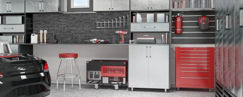 Workerwall Werkstattwände - Antike Backsteinmauer Anthrazit - Werkstattbeispiel 1