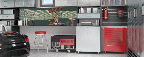 Workerwall Werkstattwände - Rockabilly Mechanic - Werkstattbeispiel 1